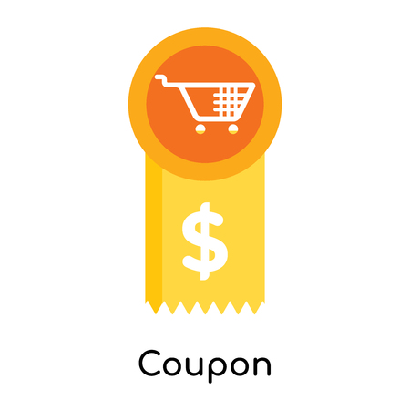 Coupon icon isolated on white background for your web and mobile app designのイラスト素材