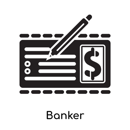 Banker icon isolated on white background for your web and mobile app designのイラスト素材