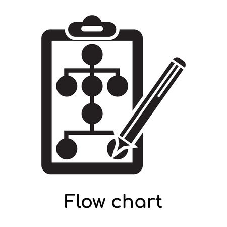 Flow chart icon isolated on white background for your web and mobile app designのイラスト素材