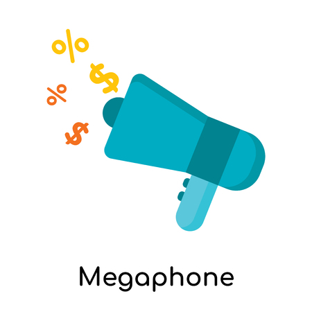 Megaphone icon isolated on white background for your web and mobile app designのイラスト素材