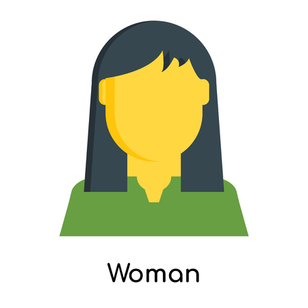 Woman icon isolated on white background for your web and mobile app designのイラスト素材