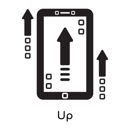 Up icon isolated on white background for your web and mobile app designのイラスト素材