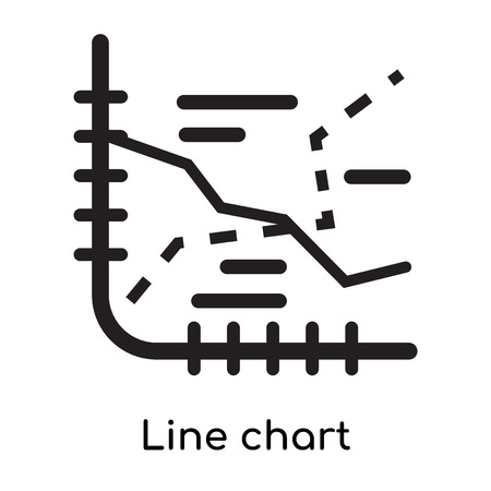 Line chart icon isolated on white background for your web and mobile app designのイラスト素材