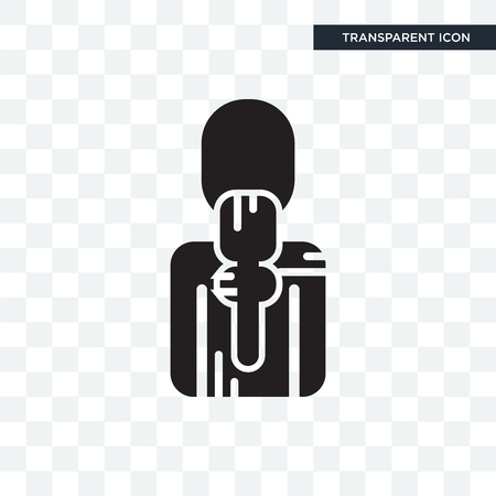 News reporter vector icon isolated on transparent background,のイラスト素材