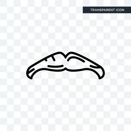 Big Moustache vector icon isolated on transparent background,のイラスト素材
