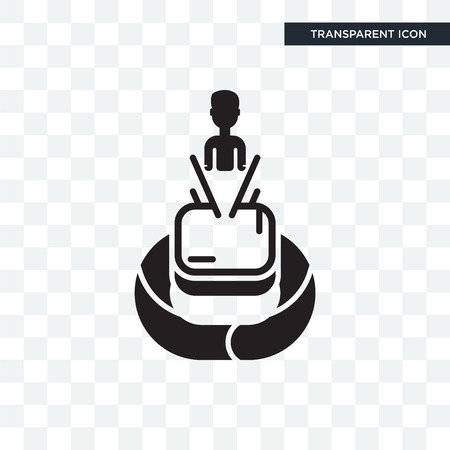 Hologram vector icon isolated on transparent background,のイラスト素材
