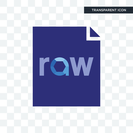 raw file vector icon isolated on transparent background, raw file logo conceptのイラスト素材