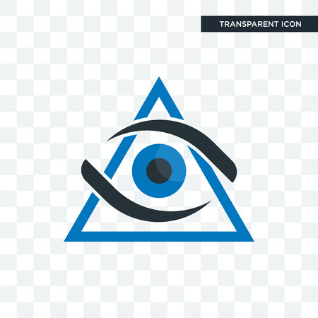 third eye vector icon isolated on transparent background, third eye logo conceptのイラスト素材
