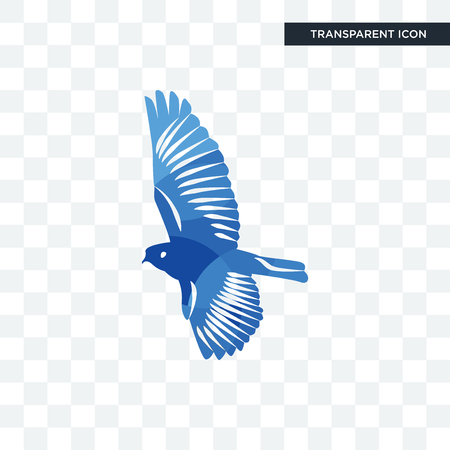 bird vector icon isolated on transparent background, bird logo conceptのイラスト素材