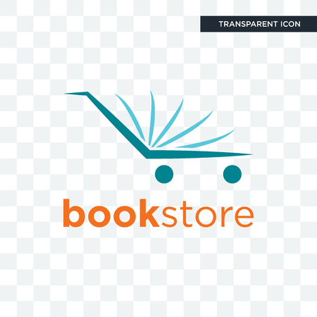bookstore vector icon isolated on transparent background, bookstore logo conceptのイラスト素材