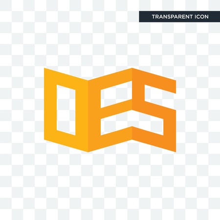 oes vector icon isolated on transparent background, oes logo conceptのイラスト素材