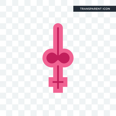shemale vector icon isolated on transparent background, shemale logo conceptのイラスト素材