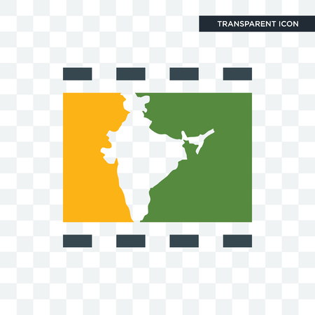 bollywood vector icon isolated on transparent background, bollywood logo conceptのイラスト素材