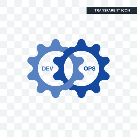 devops vector icon isolated on transparent background, devops logo conceptのイラスト素材