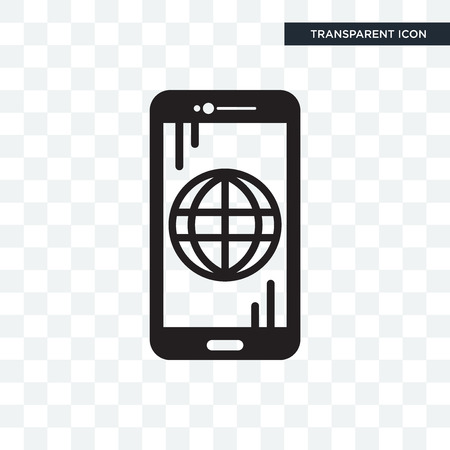 Smartphone vector icon isolated on transparent background, Smartphone logo conceptのイラスト素材