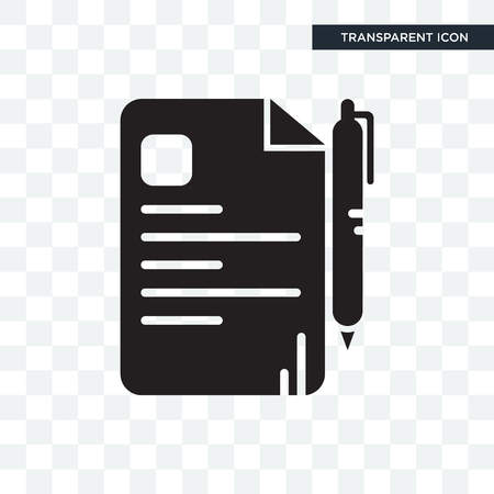 File vector icon isolated on transparent background, File logo conceptのイラスト素材