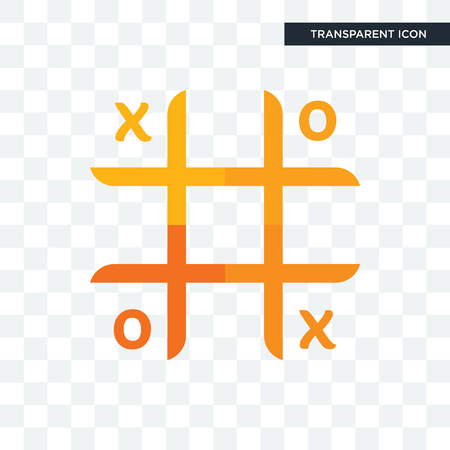 tic tac toe vector icon isolated on transparent background, tic tac toe logo conceptのイラスト素材