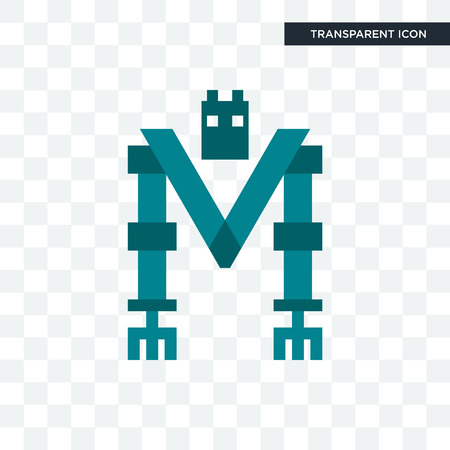 mech vector icon isolated on transparent background, mech logo conceptのイラスト素材