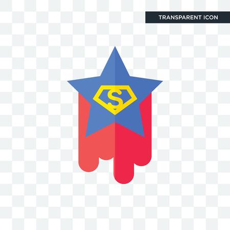 superstar vector icon isolated on transparent background, superstar logo conceptのイラスト素材
