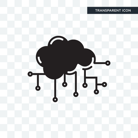 Cloud computing vector icon isolated on transparent background, Cloud computing logo conceptのイラスト素材