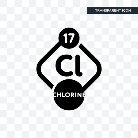 chlorine vector icon isolated on transparent background, chlorine logo conceptのイラスト素材