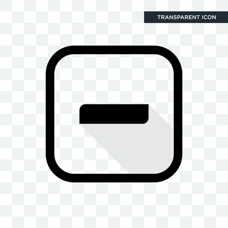 hyphen vector icon isolated on transparent background, hyphen logo conceptのイラスト素材