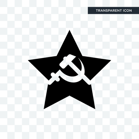 comunist vector icon isolated on transparent background, comunist logo conceptのイラスト素材
