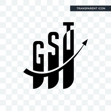 gst vector icon isolated on transparent background, gst logo conceptのイラスト素材