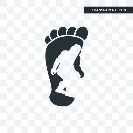 bigfoot vector icon isolated on transparent background, bigfoot logo conceptのイラスト素材