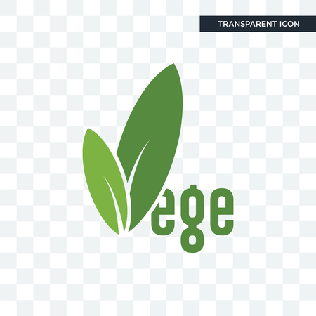 vege vector icon isolated on transparent background, vege logo conceptのイラスト素材