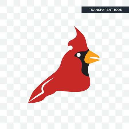 cardinal bird vector icon isolated on transparent background,のイラスト素材