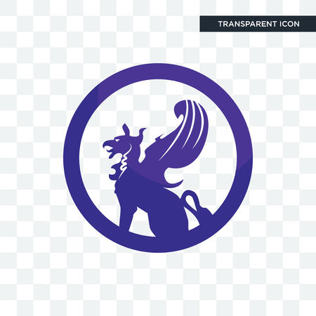 griffon vector icon isolated on transparent background,のイラスト素材