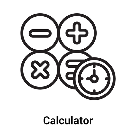 Calculator icon vector isolated on white background for your web and mobile app design, Calculator conceptのイラスト素材