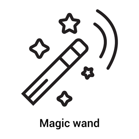 Magic wand icon vector isolated on white background for your web and mobile app design, Magic wand  conceptのイラスト素材