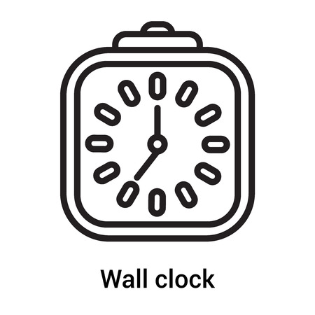 Wall clock icon vector isolated on white background for your web and mobile app design, Wall clock logo conceptのイラスト素材