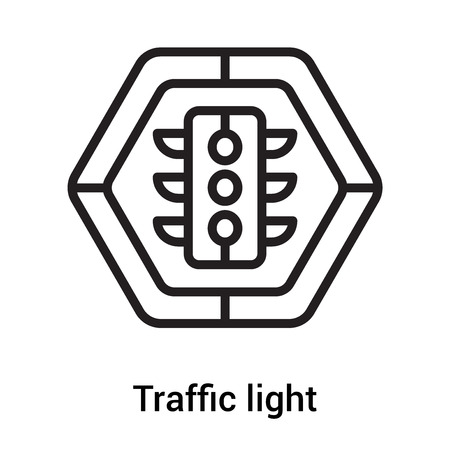 Traffic light icon vector isolated on white background for your web and mobile app design, Traffic light logo conceptのイラスト素材