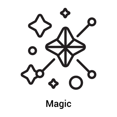 Magic icon vector isolated on white background for your web and mobile app design, Magic icon  conceptのイラスト素材