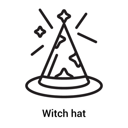 Witch hat icon vector isolated on white background for your web and mobile app design, Witch hat icon conceptのイラスト素材