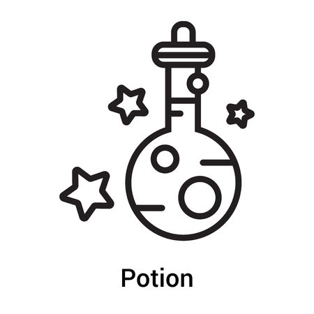 Potion icon vector isolated on white background for your web and mobile app design, Potion logo conceptのイラスト素材