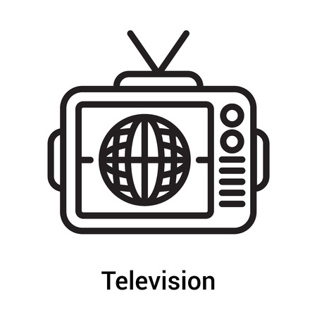 Television icon vector isolated on white background for your web and mobile app design, Television logo conceptのイラスト素材