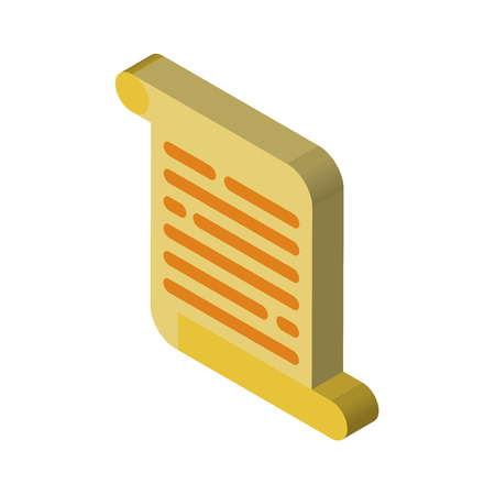 Document isometric right top view 3D iconのイラスト素材