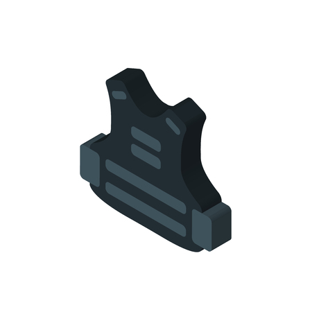 body armor isometric right top view 3D iconのイラスト素材