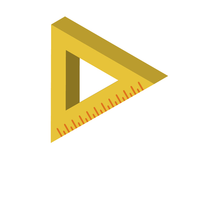 Ruler isometric right top view 3D iconのイラスト素材