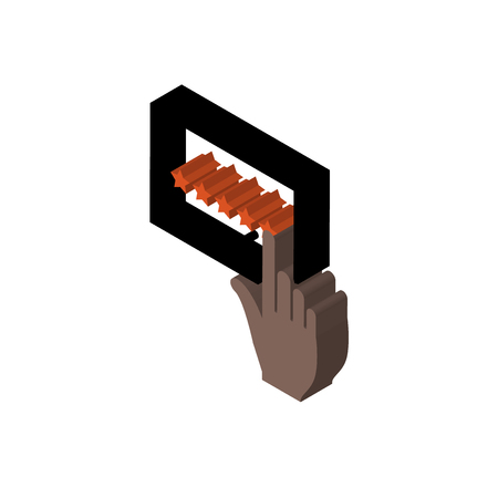 customer loyalty isometric right top view 3D iconのイラスト素材