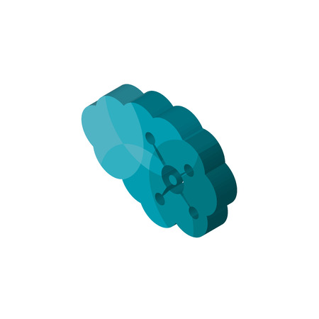 neuro isometric right top view 3D iconのイラスト素材