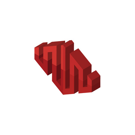 equinix isometric right top view 3D iconのイラスト素材