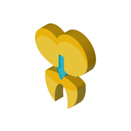 Molar crown isometric right top view 3D iconのイラスト素材