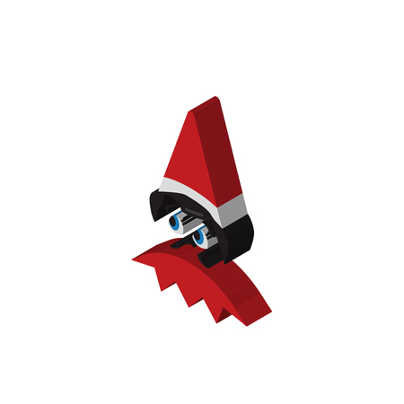 elf on the shelf isometric right top view 3D iconのイラスト素材
