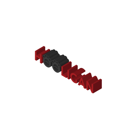 hooligan isometric right top view 3D iconのイラスト素材