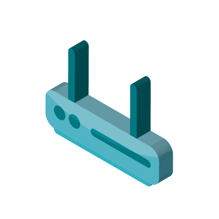 Router isometric right top view 3D iconのイラスト素材